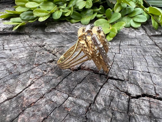 Diamond Cluster Ring, Diamond Statement Ring, Dia… - image 3