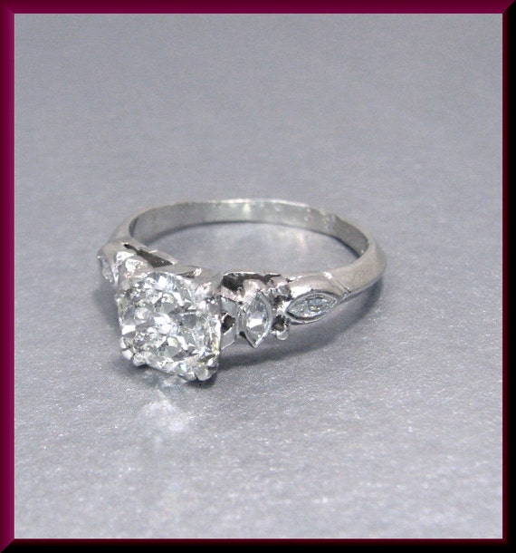 Art Deco Engagement Ring Antique Engagement Ring Alternative | Etsy
