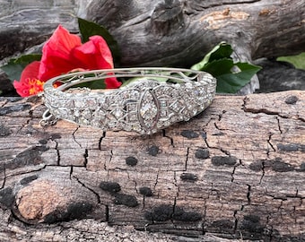 Art Deco Diamond Bangle, Deco Diamond Bangle,  Deco Diamond Bracelet