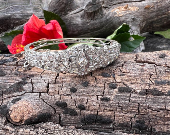 Art Deco Diamond Bangle, Deco Diamond Bangle,  Deco Diamond Bracelet