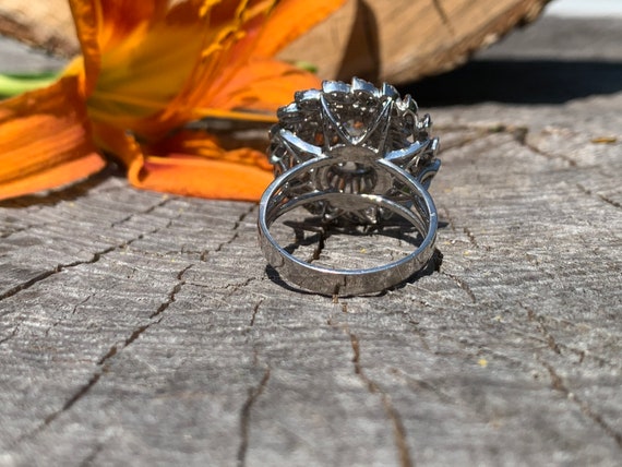 Diamond Cluster Ring, Baguette Diamond Ring, Marq… - image 8