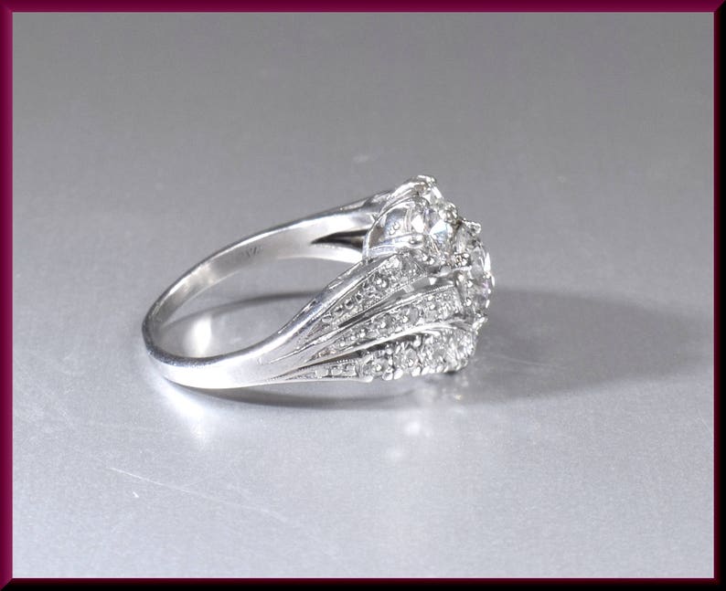 Diamond Cocktail Ring Art Deco Ring Vintage Filigree Ring | Etsy