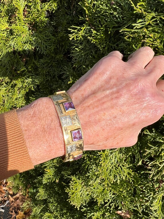 Amethyst Bracelet, White Gold Amethyst Bracelet Gem