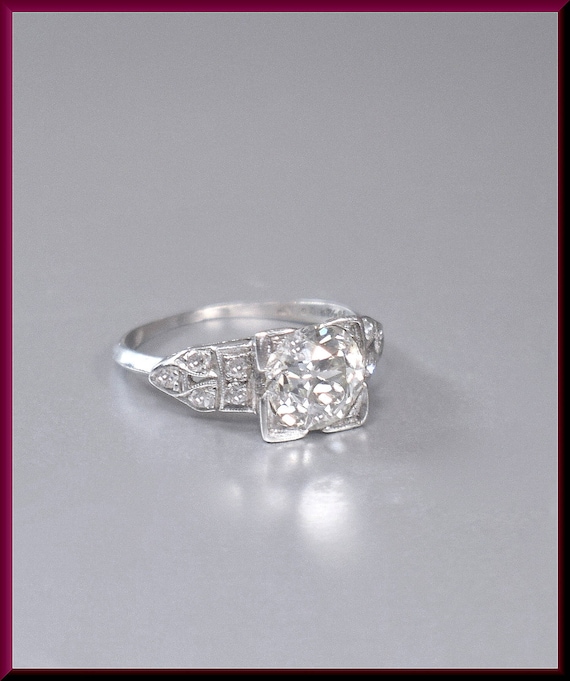 Art Deco Engagement Ring Antique Engagement Ring V