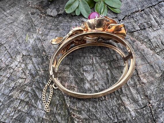 Ruby and Diamond Cuff, Ruby Cuff, Ruby Bangle,  R… - image 3