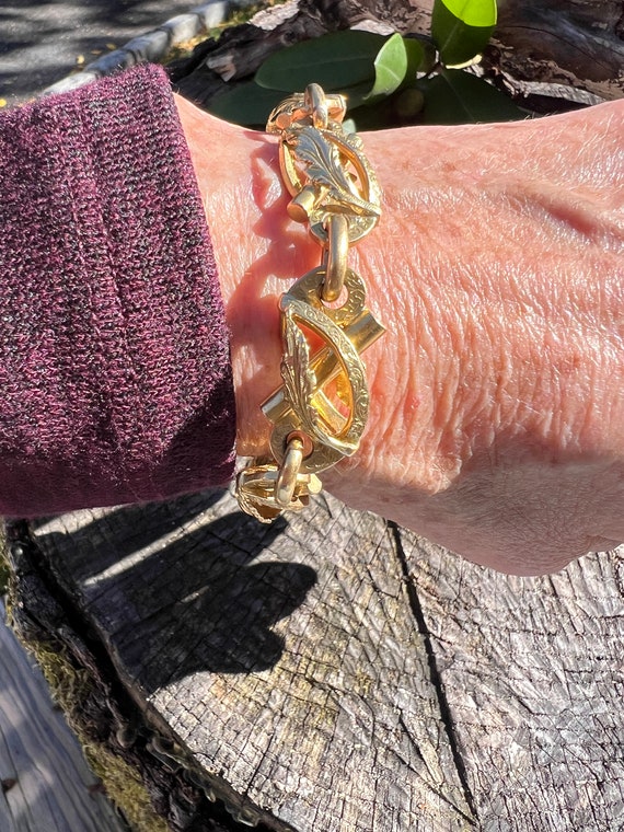 Victorian Gold Bracelet, Antique Gold Bracelet, W… - image 7