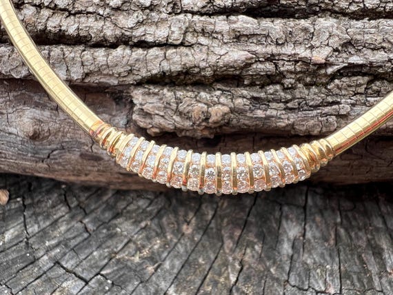 Diamond Omega Chain, Gold Omega Chain, Chunky Gol… - image 3