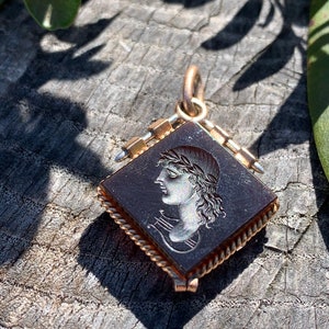 Victorian Intaglio Pendant, Carnelian Intaglio Pendant, Carved Intaglio image 9