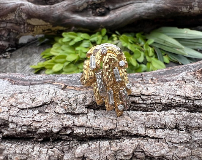 Diamond Cluster Ring, Diamond Statement Ring, Diamond Cocktail Ring, April Birthstone
