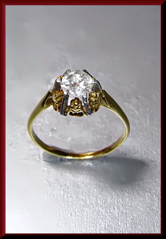 Victorian Diamond Engagement Ring Vintage Diamond… - image 4
