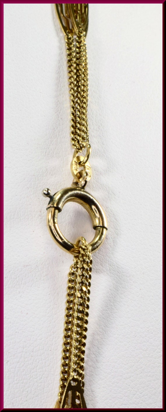 Antique Gold Chain Necklace, Victorian Gold Chai… - image 5
