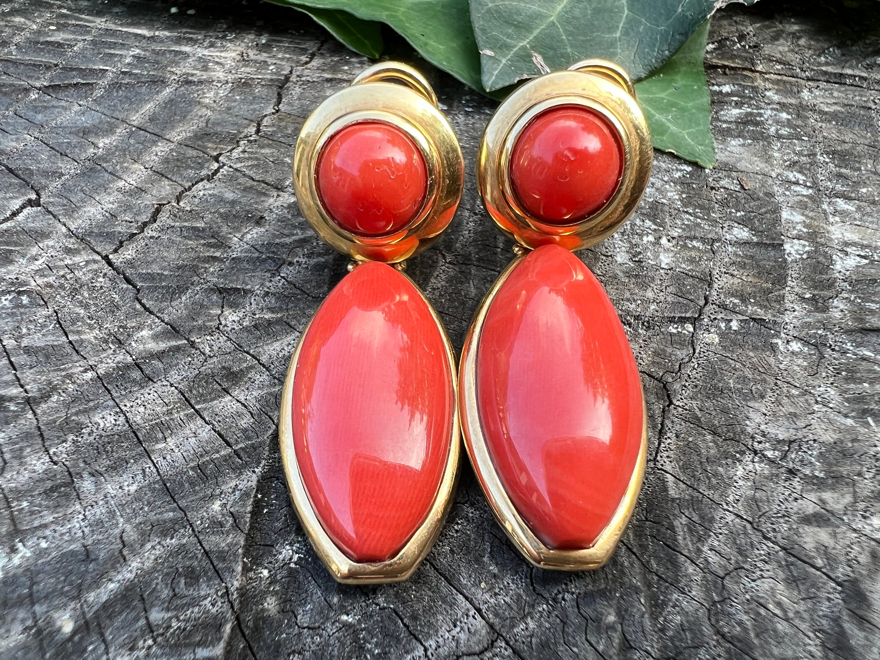 Update 142+ antique coral earrings gold latest