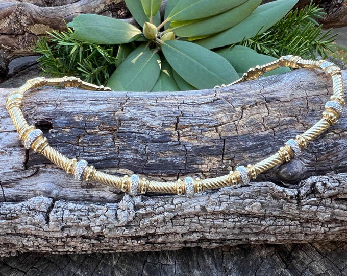 Gold Diamond Choker, Diamond Choker Necklace, Gold Diamond Necklace, Gold Choker Necklace