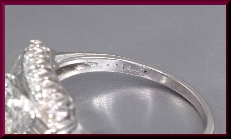 Art Deco Diamond Engagement Ring Antique Diamond Engagement - Etsy