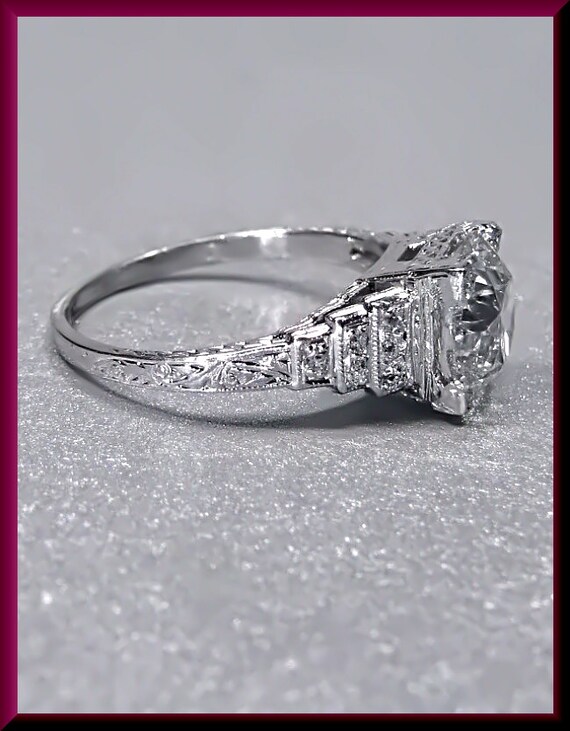 Art Deco Engagement Ring Antique Engagement Ring … - image 3