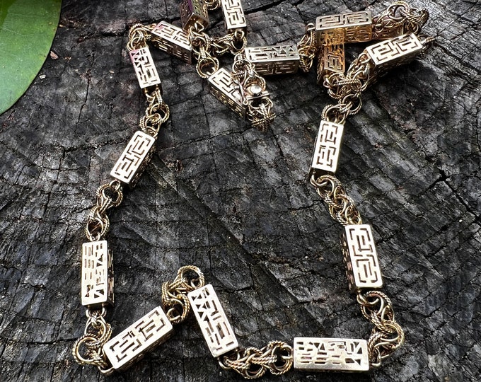 Ornate Gold Chain, Long Gold Chain, Long Layering Chain