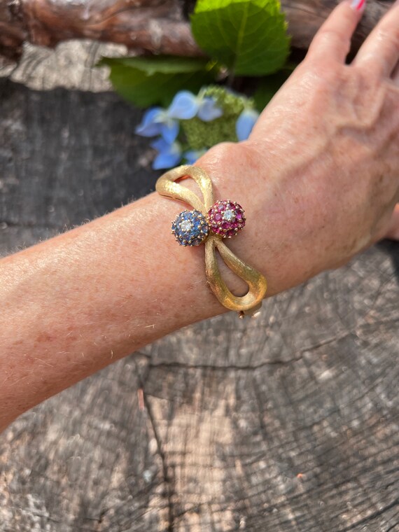 Ruby Bangle, Sapphire Bangle, Gold and Ruby Bangle - image 8