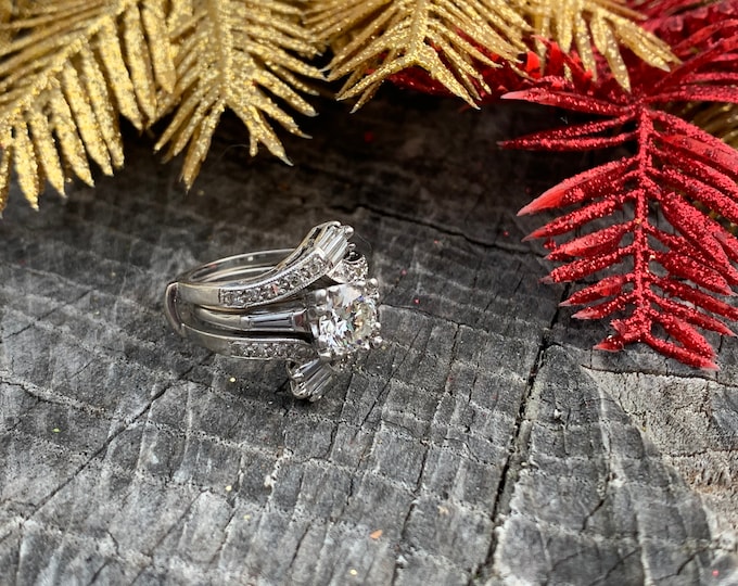 Diamond Engagement Ring, Diamond Ring Insert, Engagement Ring Set