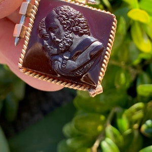 Victorian Intaglio Pendant, Carnelian Intaglio Pendant, Carved Intaglio image 3