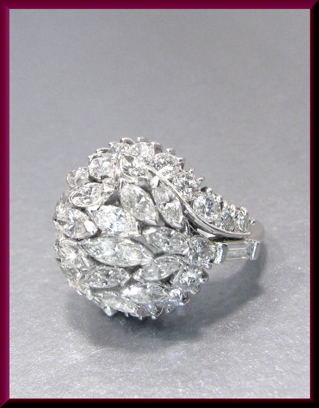 HYT Jewelry platinum diamond cocktail ring - Silver