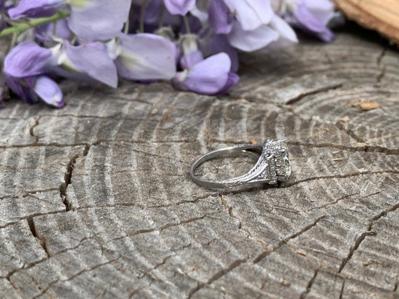 Art Deco Engagement Ring, Deco Engagement Ring, 1… - image 4
