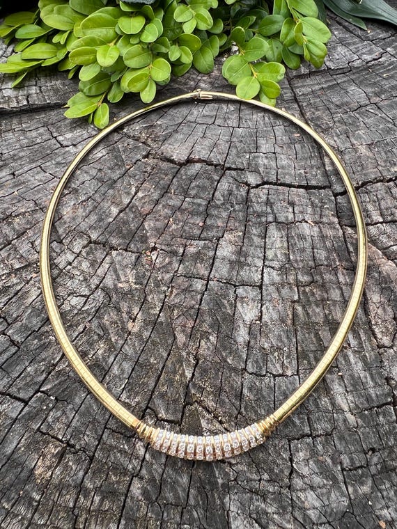 Diamond Omega Chain, Gold Omega Chain, Chunky Gol… - image 2