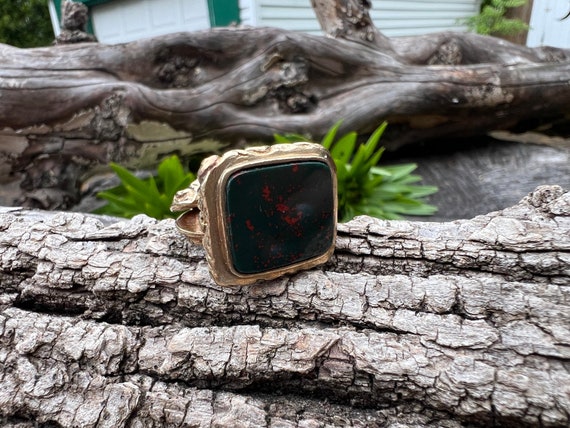 Victorian Fob, Bloodstone fob, Antique Watch Fob