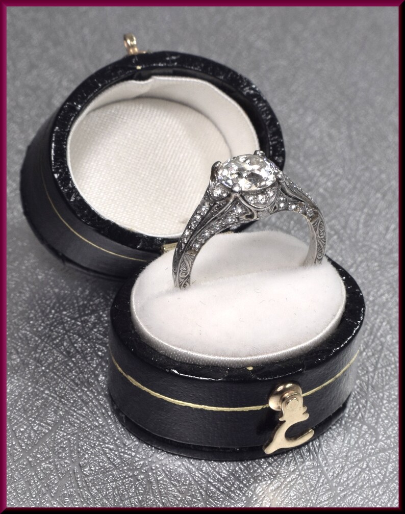 Art Deco Engagement Ring Antique Engagement Ring Art Deco Ring Etsy