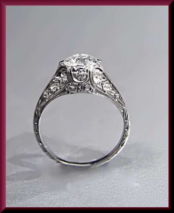 Art Deco Engagement Ring Antique Engagement Ring … - image 4
