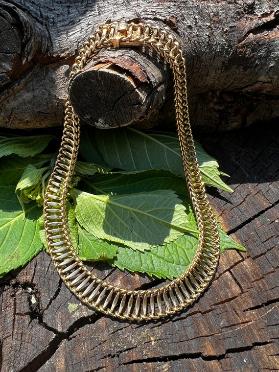 Chunky Gold Choker, Wide Gold Choker, Thick Gold … - image 5