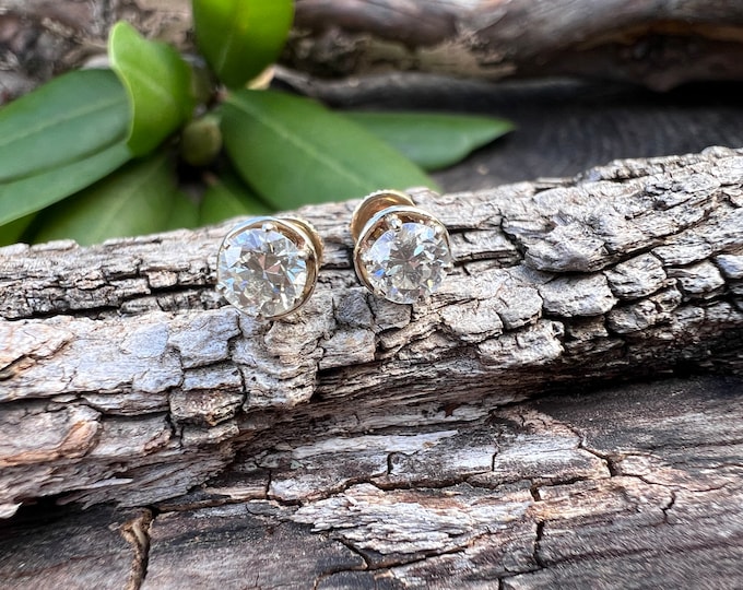 Art Deco Diamond Studs, Deco Studs, Deco Earrings, Diamond Studs