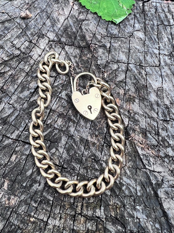 Victorian Gold Bracelet, Victorian Heart Bracelet,