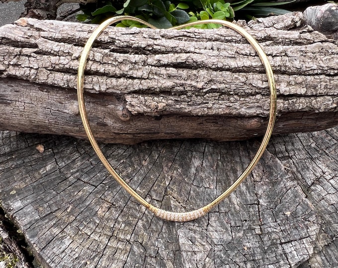 Diamond Omega Chain, Gold Omega Chain, Chunky Gold Choker, Wide Gold Choker, Diamond Omega Choker,  Bold Gold Choker