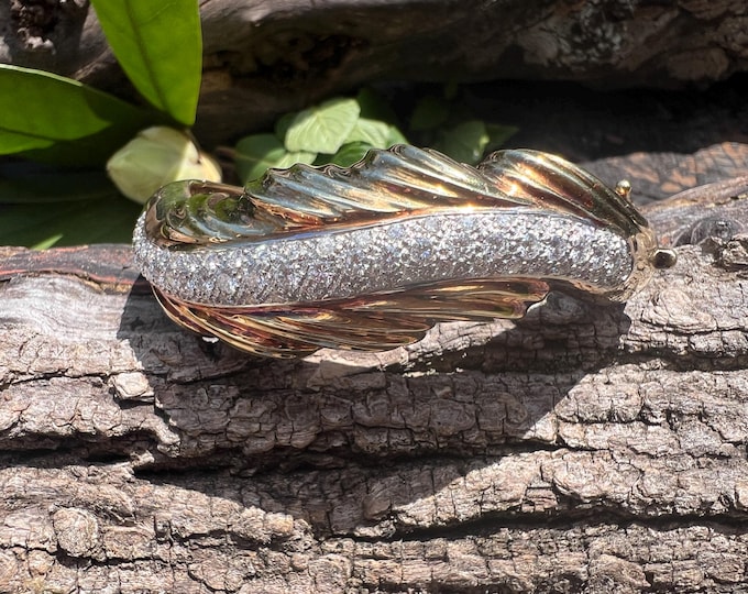Yellow Gold and Diamond Bangle, Diamond Bangle, Diamond Bracelet