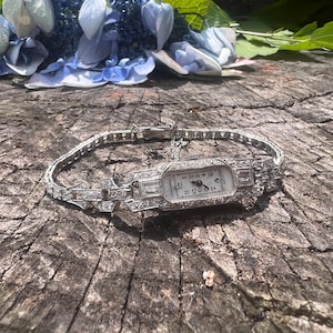 Art Deco Watch, Art Deco Diamond Watch, Antique Watch, Platinum Watch, Antique Wrist Watch, Vintage Watch