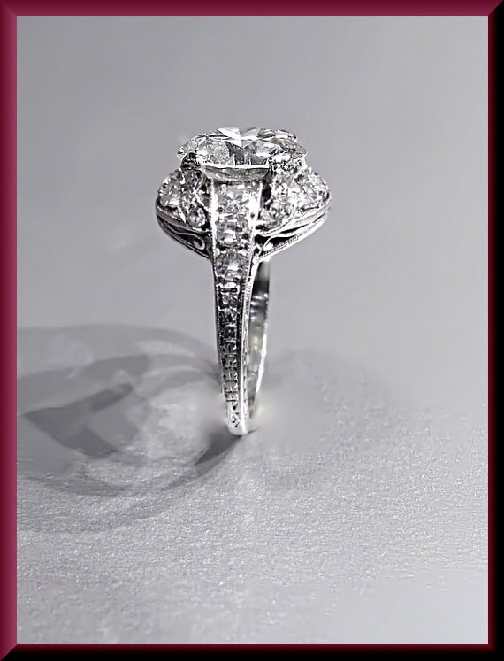 Art Deco Engagement Ring, Antique Engagement Ring… - image 3