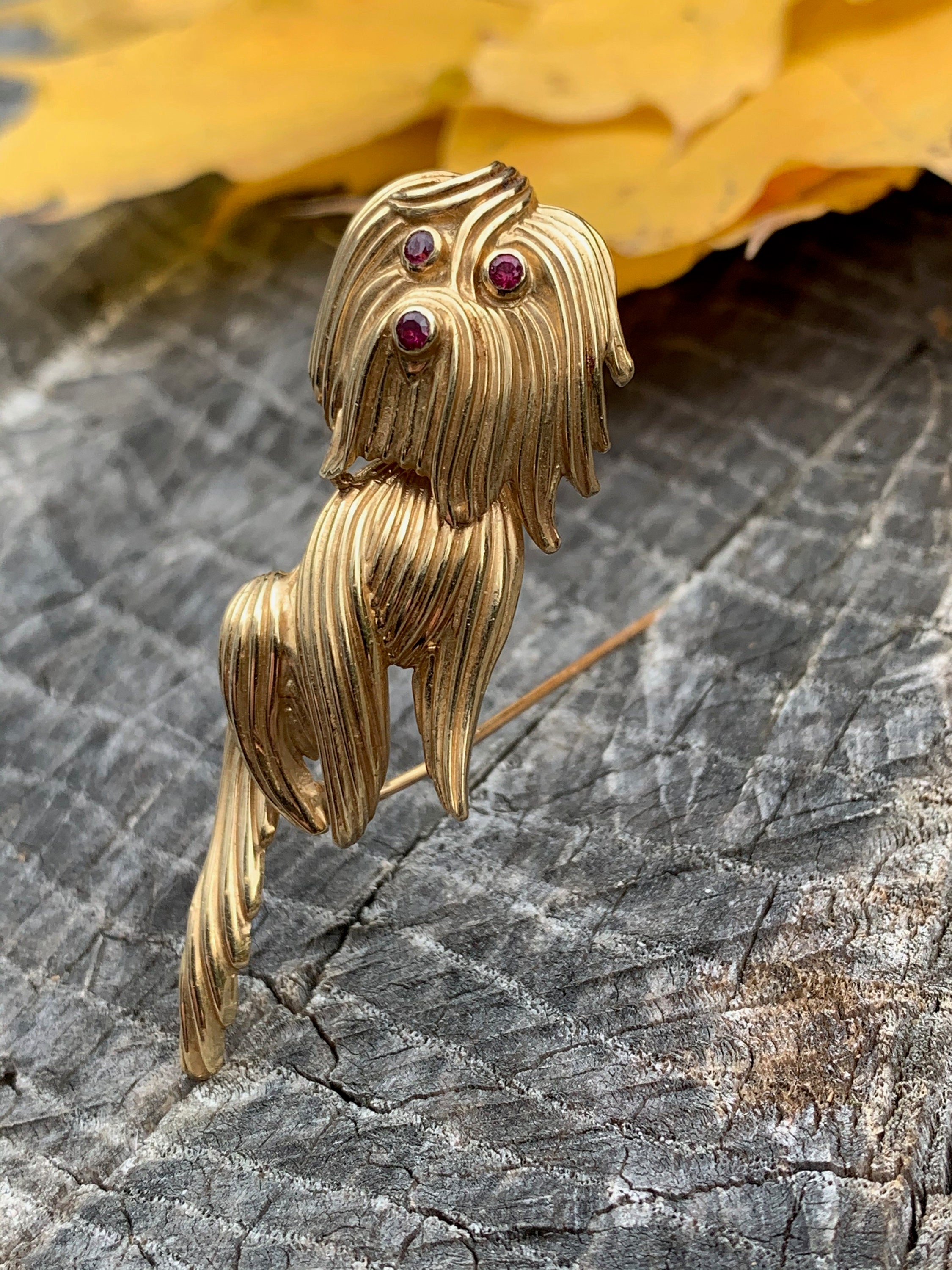 Shih tzu brooch sale