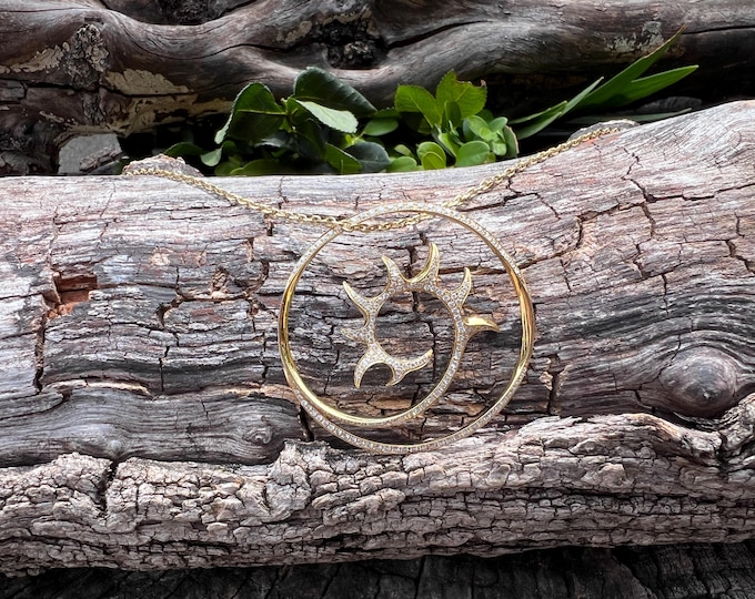 Large Circle Pendant, Diamond Sun Pendant, Diamond Disc Pendant, Serial Pendant, Diamond Pendant