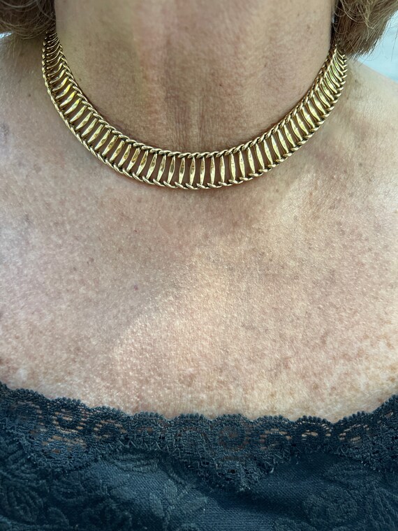 Chunky Gold Choker, Wide Gold Choker, Thick Gold … - image 10