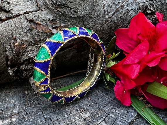 Hermes enamel uni bangle - Gem