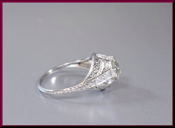Antique Engagement Ring, Art Deco Engagement Ring… - image 2