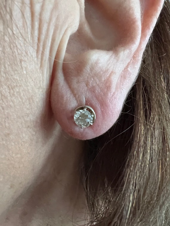 Art Deco Diamond Studs, Deco Studs, Deco Earrings… - image 6