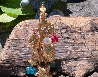 Seahorse Pendant, Seashell Pendant, Starfish Pendant, BeachTheme Pendant