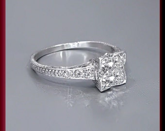Antique Engagement Ring Art Deco Engagement Ring Vintage Ring Art Deco Ring Alternative Ring Filigree Ring Statement Ring Minimalist Ring