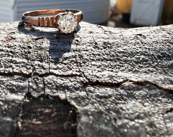 Victorian Diamond Engagement Ring,  Antique Engagement Ring, Minimalist Ring, Alternative Ring