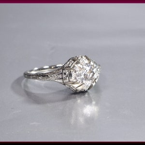 Art Deco Engagement Ring Antique Engagement Ring  Alternative Ring Art Deco Ring Vintage Ring Statement Ring Filigree Ring Dainty Ring