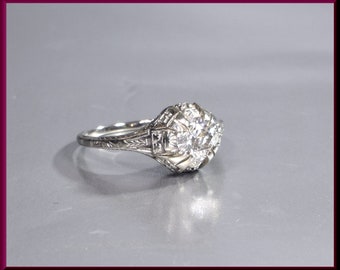 Art Deco Engagement Ring Antique Engagement Ring  Alternative Ring Art Deco Ring Vintage Ring Statement Ring Filigree Ring Dainty Ring