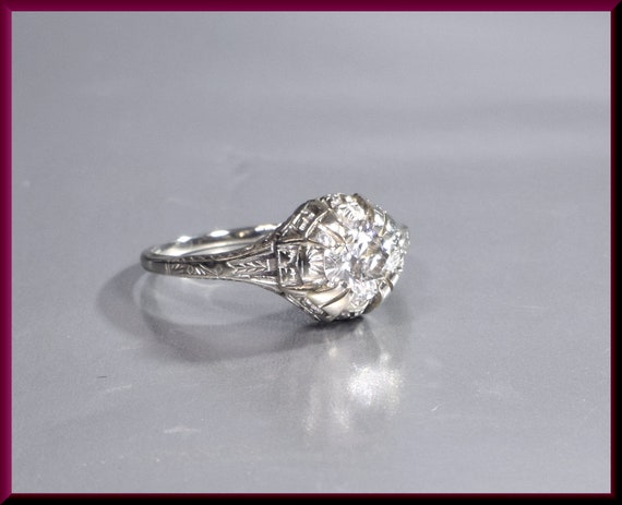 Art Deco Engagement Ring Antique Engagement Ring  Alternative Ring Art Deco Ring Vintage Ring Statement Ring Filigree Ring Dainty Ring