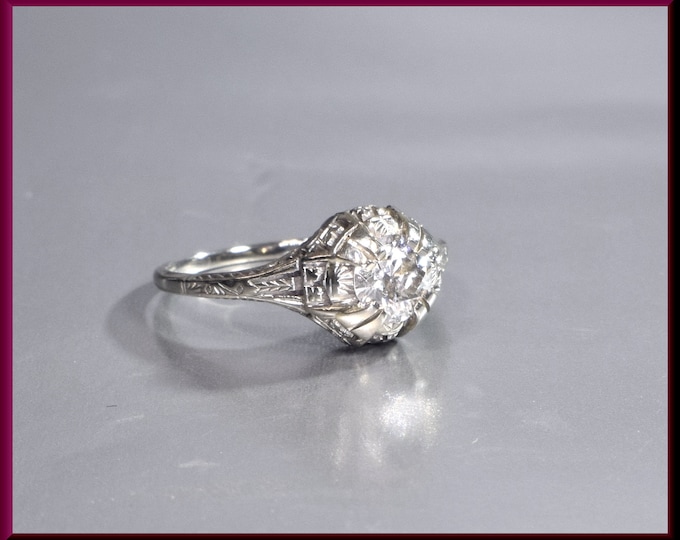 Art Deco Engagement Ring Antique Engagement Ring  Alternative Ring Art Deco Ring Vintage Ring Statement Ring Filigree Ring Dainty Ring