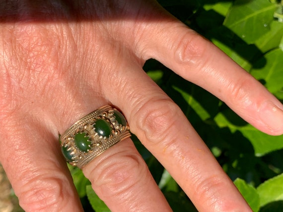 Platinum 2.64 Carat Jade | Diamond Cluster Ring - Lippa's Jewelry